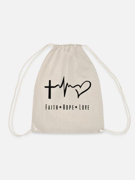 faith hope love - Turnbeutel - Natur
