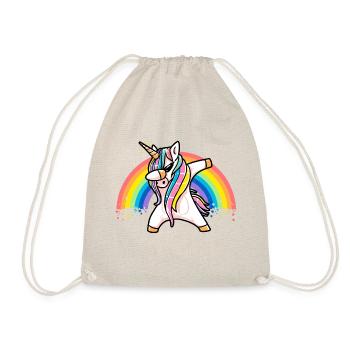 Dab Dance Unicorn Dabbing Dancing Music Dancers - Drawstring Bag - nature - Front