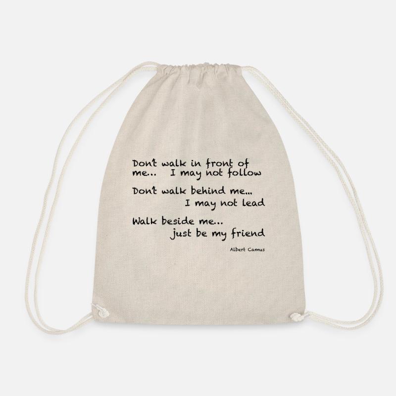 Albert Camus: Dont walk in front of me... I may - Turnbeutel - Natur