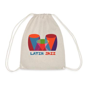Latin Jazz Musik Retro - Turnbeutel - Natur - Vorne