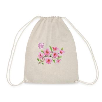 Sakura - Drawstring Bag - nature - Front