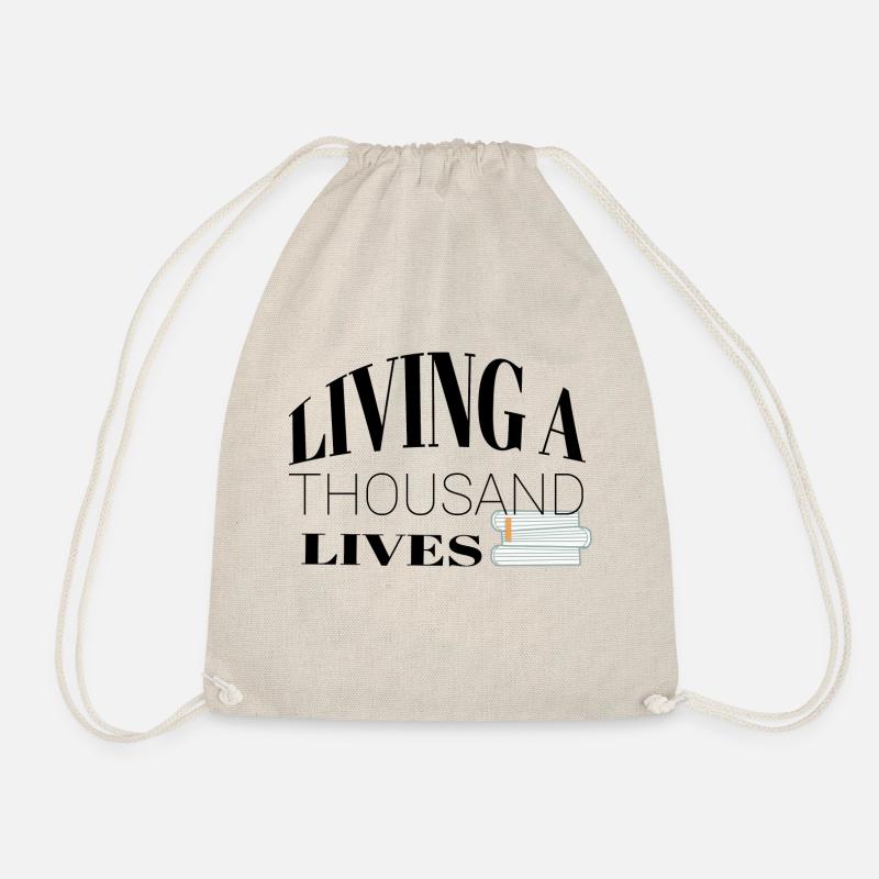 A Reader Lives a Thousand Lives Geschenk - Turnbeutel - Natur