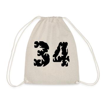 Maillot 34 Numéro - Sac de sport léger - nature - Devant