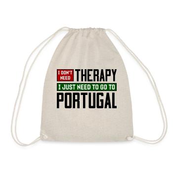 I don t need therapy I just need to go to Portugal - Drawstring Bag - nature - Front