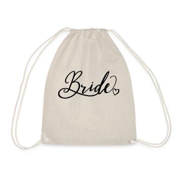 Bride Matching Couple Engagement Wedding Honeymoon - Drawstring Bag - nature - Front