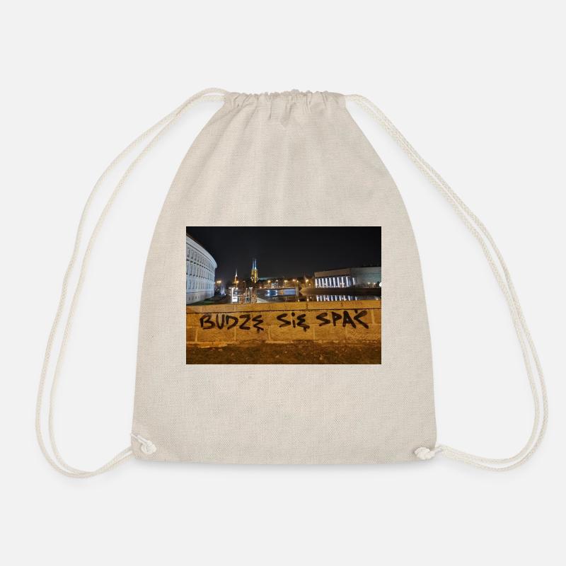I wake up to sleep - Drawstring Bag - nature