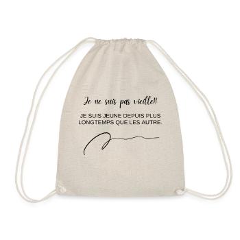 Je ne suis pas vieille je suis juste jeune - Sac de sport léger - nature - Devant