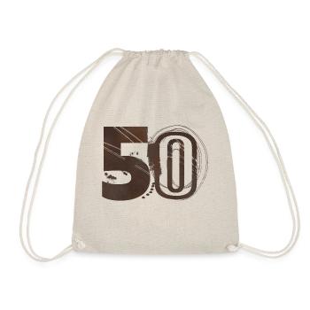 birthday 50 years old vintage retro funny 1973 - Drawstring Bag - nature - Front
