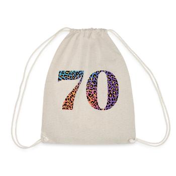 70th Anniversary Leopard - Drawstring Bag - nature - Front