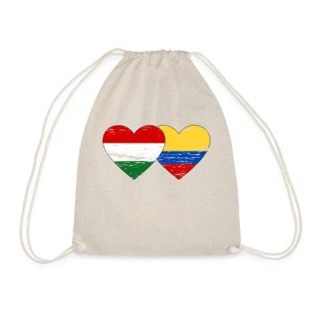 Hongrie Colombie drapeau coeur utilisé - Sac de sport léger - nature - Devant