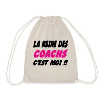 La reine des COACHS c'est moi !!! - Sac de sport léger - nature - Devant