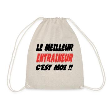 Le meilleur ENTRAINEUR c'est moi !!! - Sac de sport léger - nature - Devant
