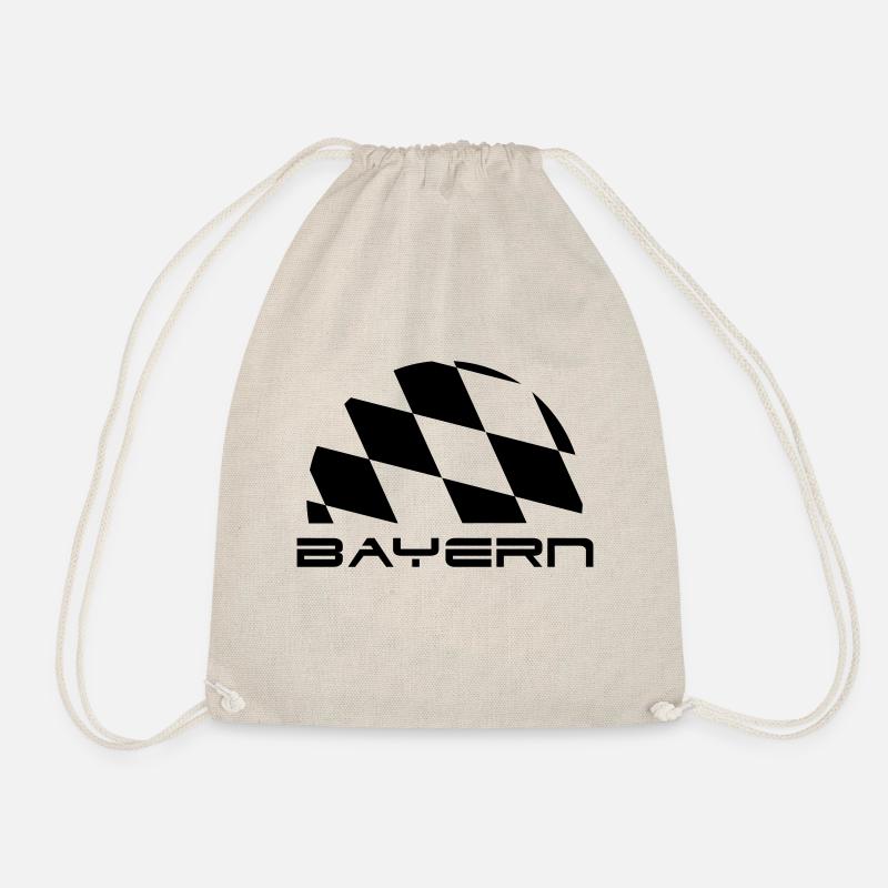 Bayern Flagge Schrift - Turnbeutel - Natur