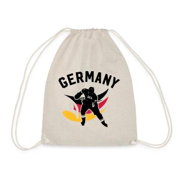 GERMANY EISHOCKEY STÜRMER MIT ADLER - Turnbeutel - Natur - Vorne