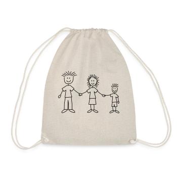 family_dad_and_mom_with_boy_1c - Turnbeutel - Natur - Vorne