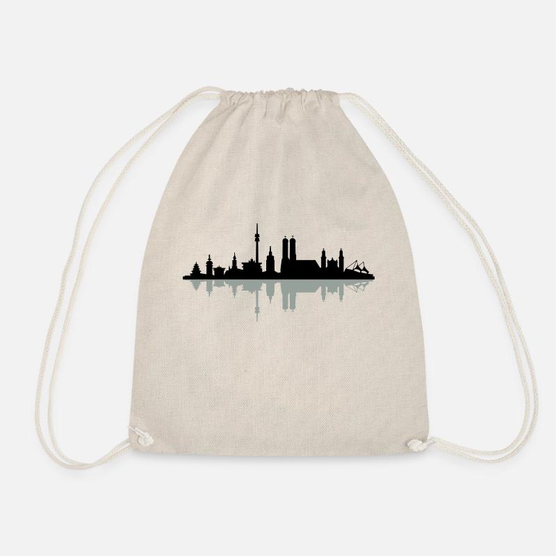 Skyline München Spiegelung - Turnbeutel - Natur