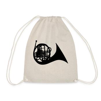French horn classical music - Drawstring Bag - nature - Front