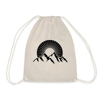 Belles montagnes avec soleil - Sac de sport léger - nature - Devant