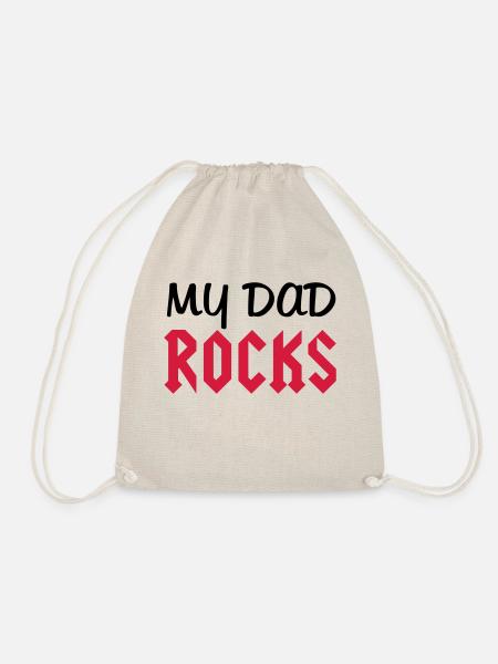 Dad Rocks - Drawstring Bag - nature