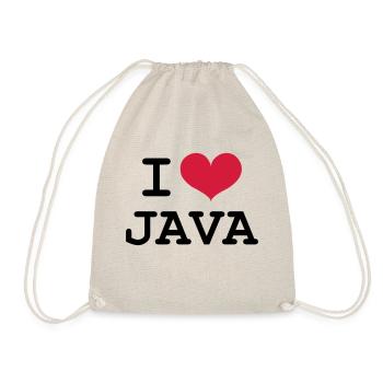 I Love Java [Developer / Geek] - Turnbeutel - Natur - Vorne