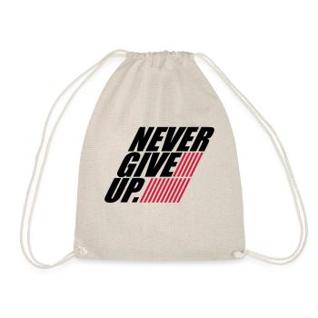rayures design ne jamais abandonner logo ne jamais abandonner - Sac de sport léger - nature - Devant