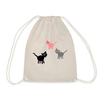 trois chats - Sac de sport léger - nature - Devant
