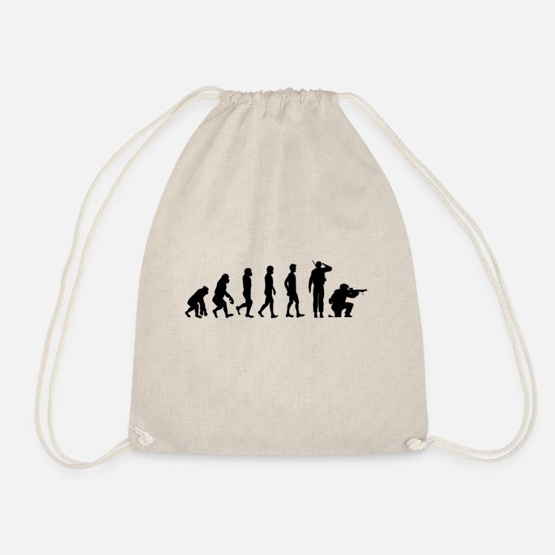 Evolution soldier - - Drawstring Bag - nature