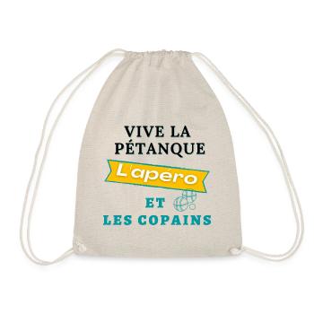Vive la pétanque l'apéro et les copains - Sac de sport léger - nature - Devant