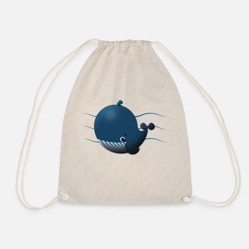 whale - Drawstring Bag - nature
