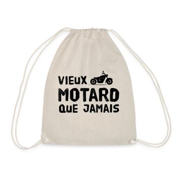 Vieux motard que jamais tshirt moto - Sac de sport léger - nature - Devant
