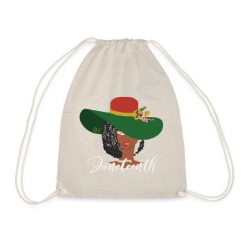 Juneteenth Black History Day Pride Gift - Drawstring Bag - nature - Front