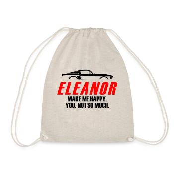ELEANOR MACH DICH GLÜCKLICH, DU NICHT SO SEHR - Turnbeutel - Natur - Vorne