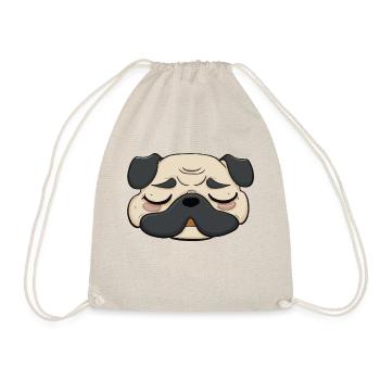 Sleeping Pug Dog Funny Dog Owners - Drawstring Bag - nature - Front