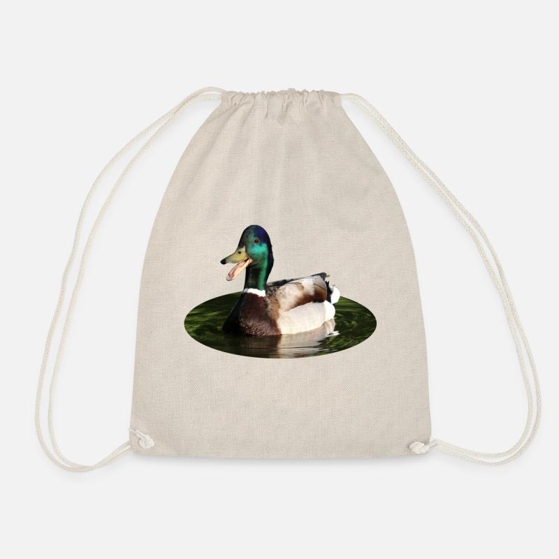 Mallard duck - Drawstring Bag - nature