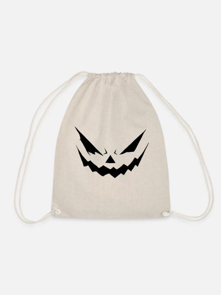 Spooky Pumpkin Silhouette - Drawstring Bag - nature