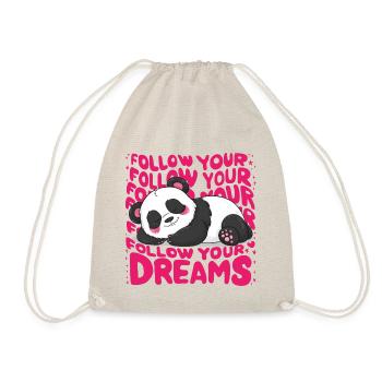 Panda - Follow your dreams - Turnbeutel - Natur - Vorne