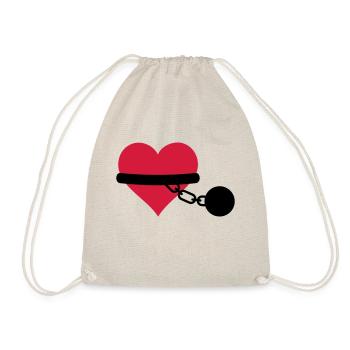 chained heart - Drawstring Bag - nature - Front