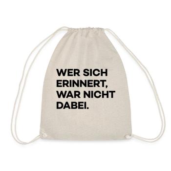 Wer sich erinnert (Spruch) - Turnbeutel - Natur - Vorne
