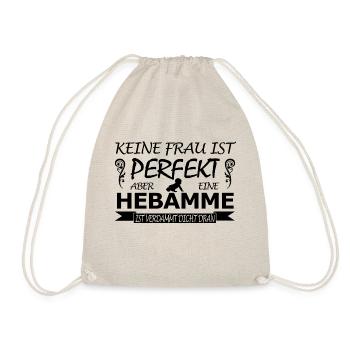 Hebamme-keine Frau ist perfekt - Turnbeutel - Natur - Vorne