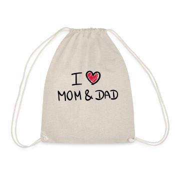 i love mom & dad - Turnbeutel - Natur - Vorne
