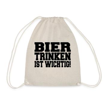 Bier trinken ist wichtig - Turnbeutel - Natur - Vorne