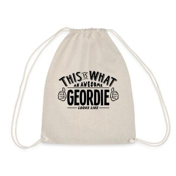 awesome geordie looks like pro design - Drawstring Bag - nature - Front