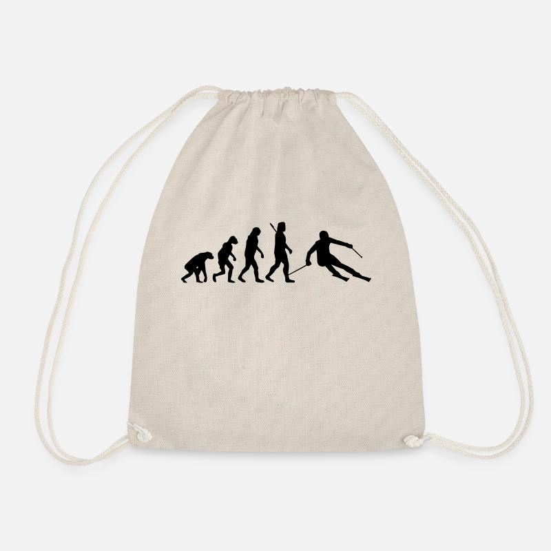 Evolution Skifahrer - Turnbeutel - Natur
