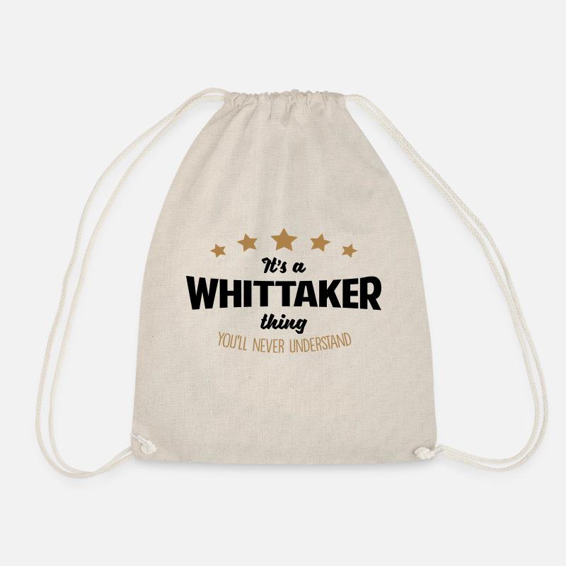 It's a whittaker name thing stars never u - Drawstring Bag - nature