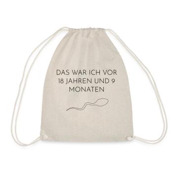 Sperma Geburtstag - Turnbeutel - Natur - Vorne