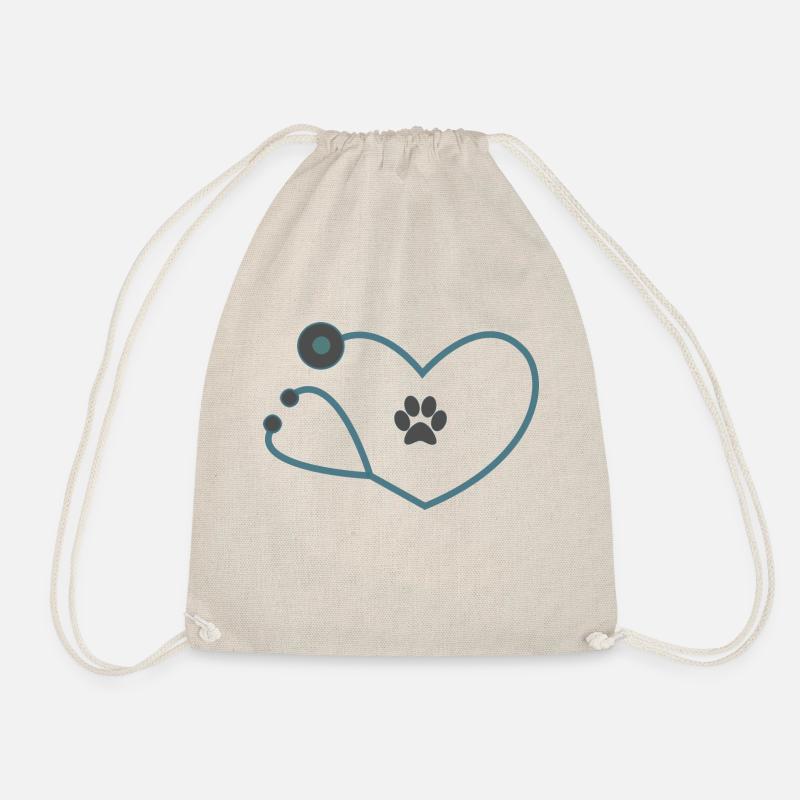 Animal Physician Veterinarian Stethoscope - Drawstring Bag - nature