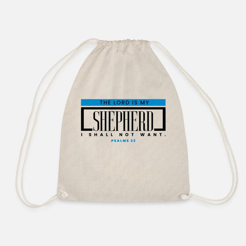 The Lord is my Shepherd - Drawstring Bag - nature