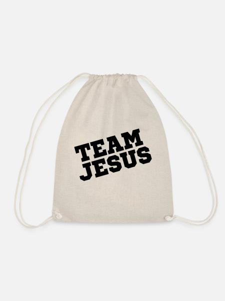 Team Jesus Geschenk witzig - Turnbeutel - Natur
