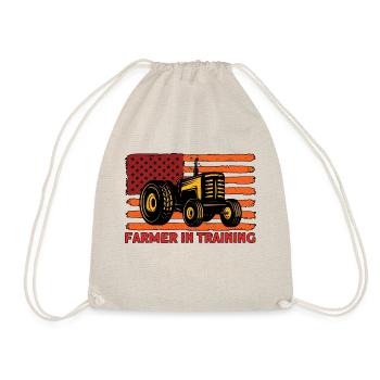 Farm Agriculture Tractor Gift - Drawstring Bag - nature - Front