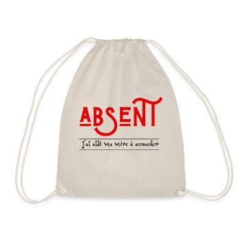absent j'ai aidé ma mère à accoucher - Sac de sport léger - nature - Devant